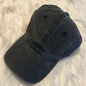 washed cotton baseball cap.